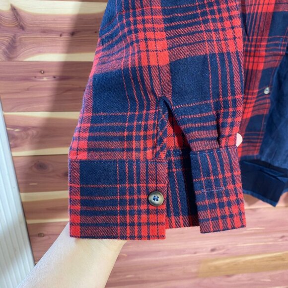 Denim &‎ Plaid Button Up Top - Picture 5 of 5